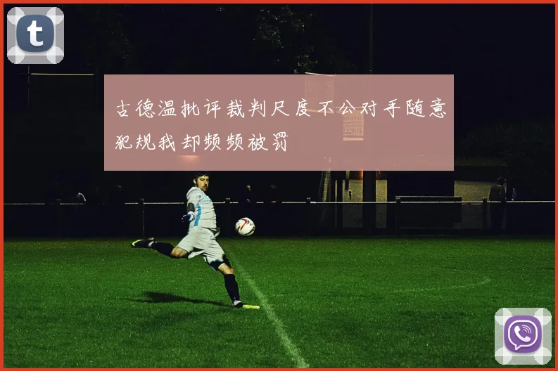古德温批评裁判尺度不公对手随意犯规我却频频被罚